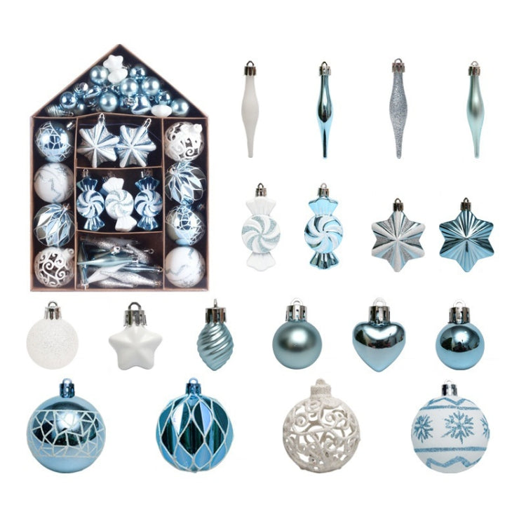 73pcs/Set Christmas Tree Decoration Pendant Painted Christmas Ball My Store