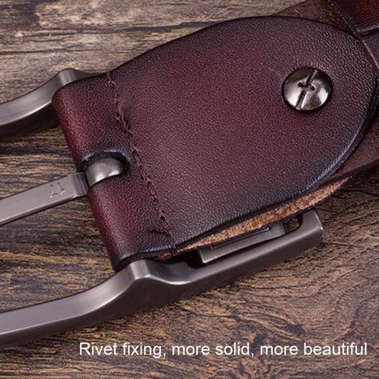 Men Leather Pin Buckle Belt Retro Lacquered CowhideWaist Band My Store