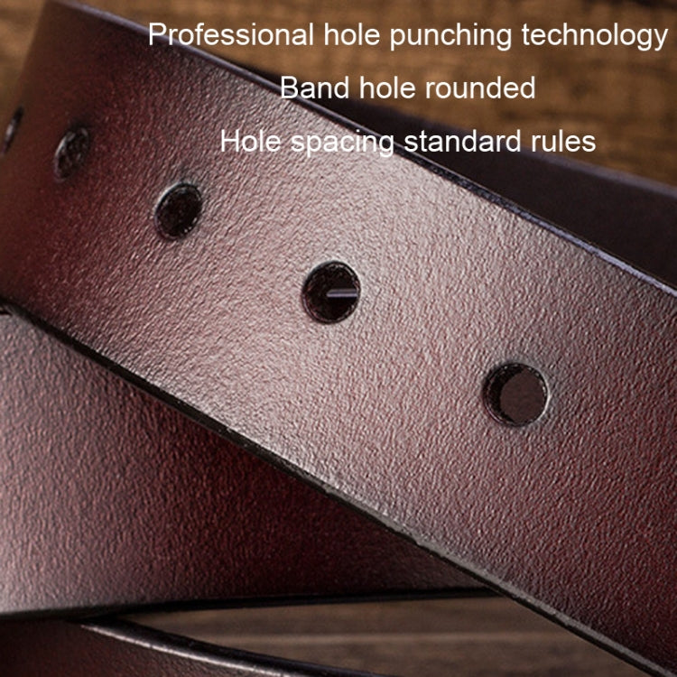 Men Leather Pin Buckle Belt Retro Lacquered CowhideWaist Band My Store