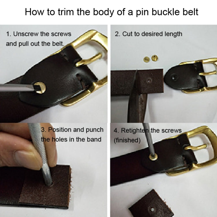 Men Leather Pin Buckle Belt Retro Lacquered CowhideWaist Band My Store