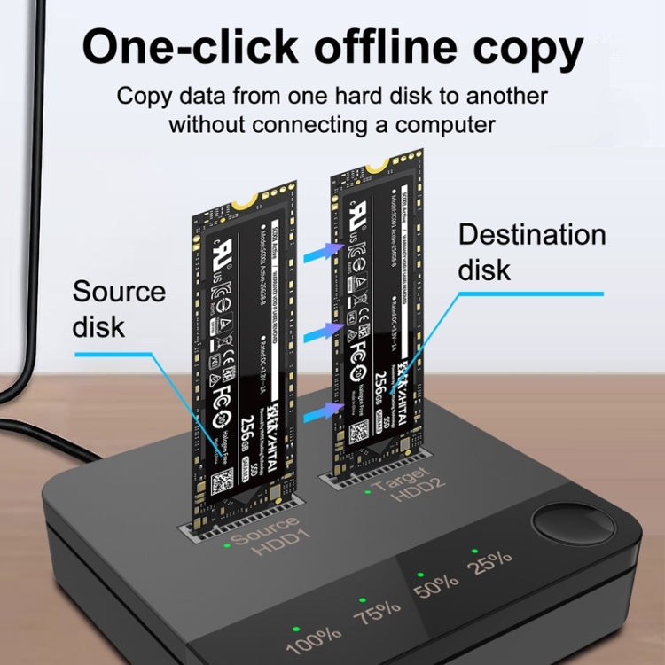 M.2 SATA Hard Disk Duplicator Solid State Drive SSD Mobile Hard Drive Enclosure