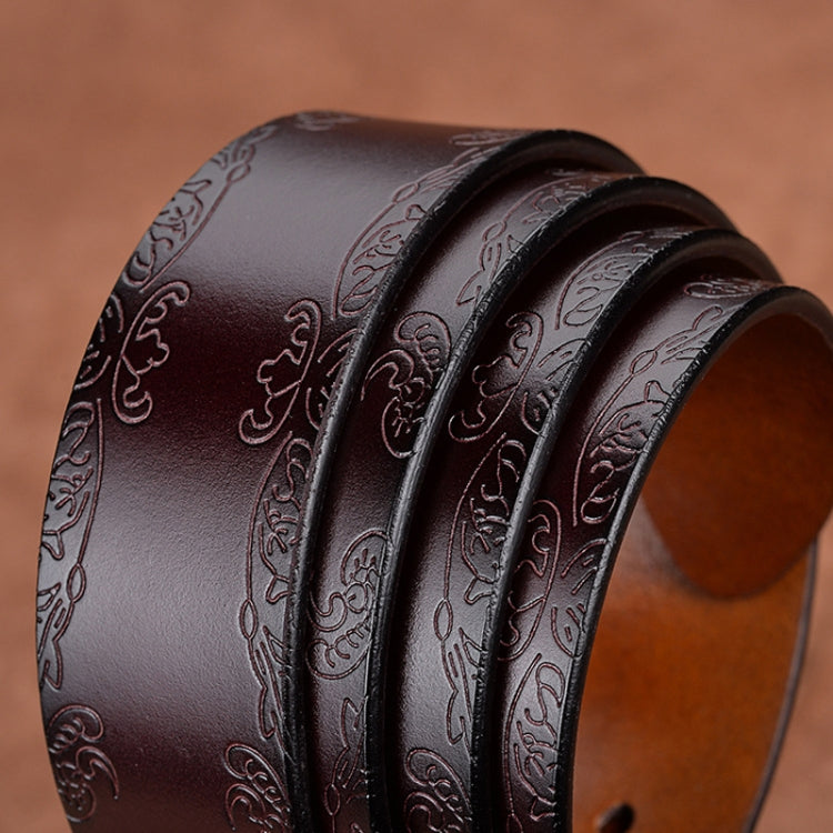 Women Carved Leather Waist Band Simple Pin Buckle Belt My Store