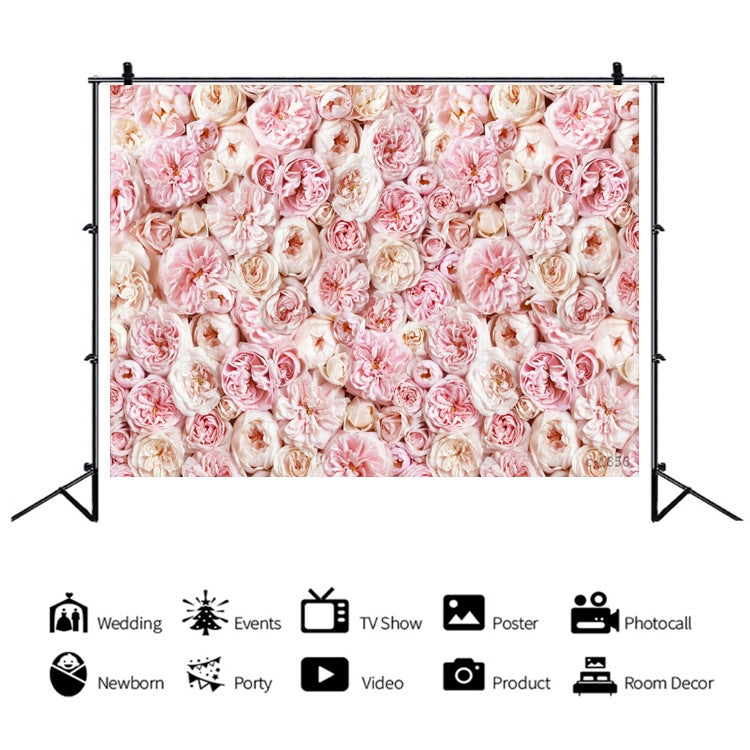 2.1 X 1.5m Festive Photography Backdrop 3D Wedding Flower Wall Hanging Cloth