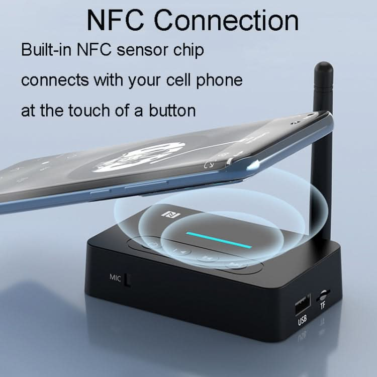 Bluetooth Audio Adapter  NFC Bluetooth Receiver Transmitter 2 In 1 With Remote Control