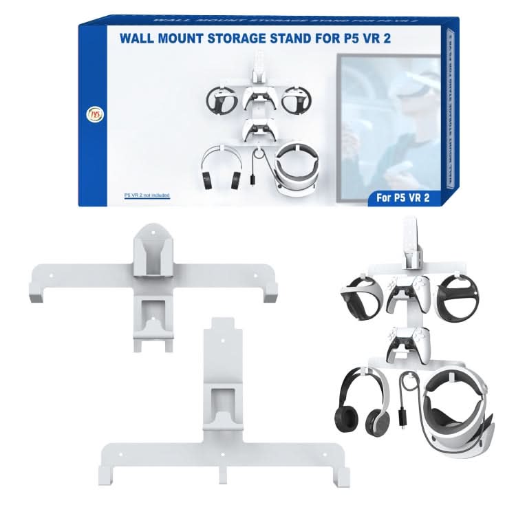 JYS JYS-P5158 For PS5 VR2 Wall Storage Bracket Helmet/Headset/Handle/Remote Control Wall Storage Storage Shelf Reluova