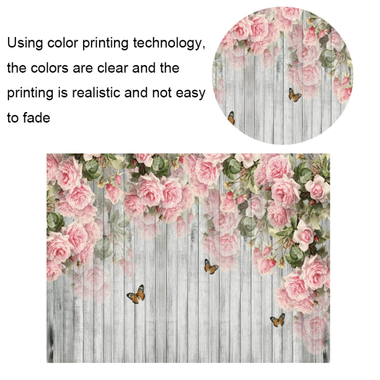 1.25x0.8m Wood Grain Flower Branch Props 3D Simulation Photography Background Cloth