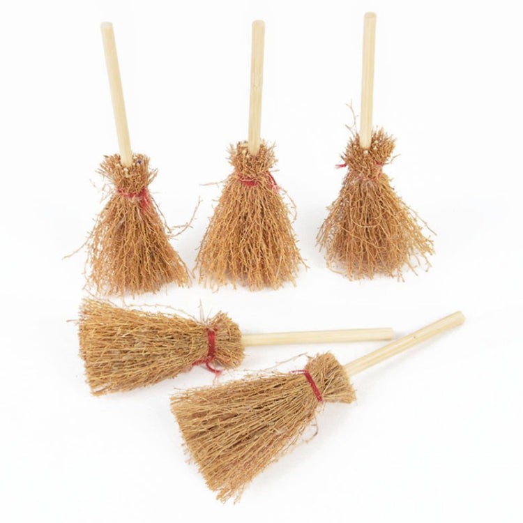 5pcs Halloween Mini Broom Ornaments Witch Broom Toy Accessories My Store