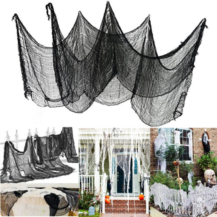 76 x 183cm Halloween Gauze Roving Polyester Cotton Haunted House DIY Decorative Gauze