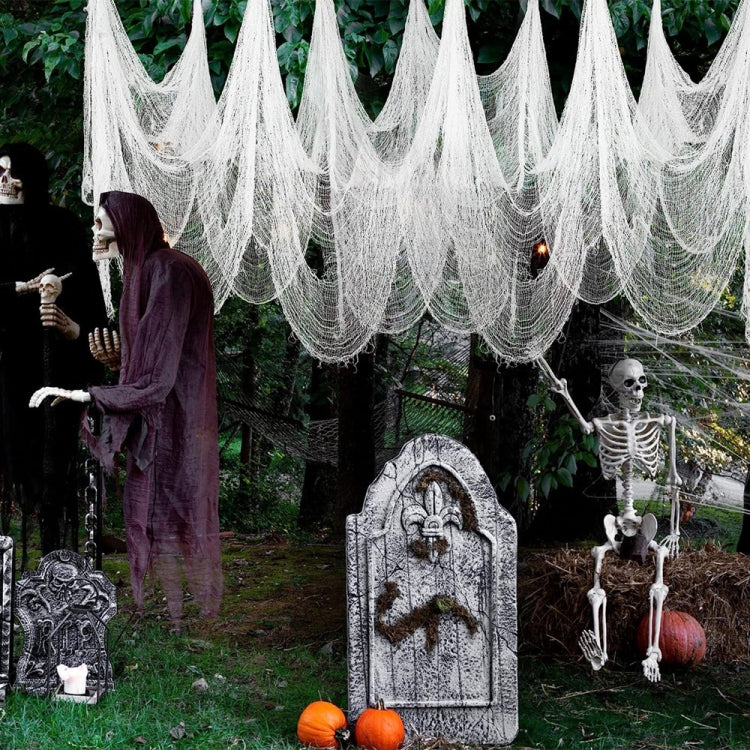 76 x 183cm Halloween Gauze Roving Polyester Cotton Haunted House DIY Decorative Gauze