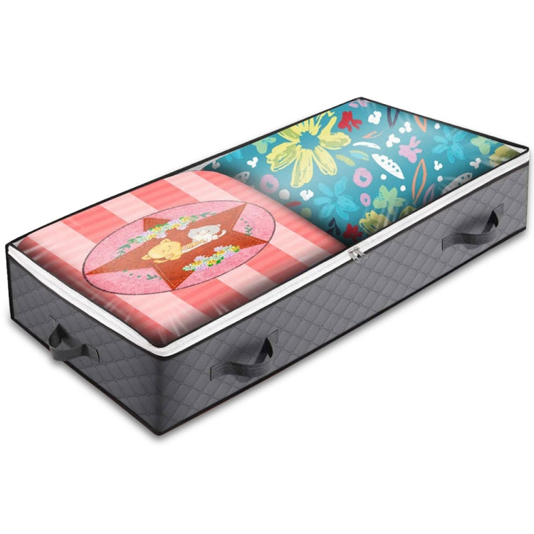 Non-Woven Fabric Foldable Underbed Storage Bag For Clothes Blankets And Shoes 100x50x15cm