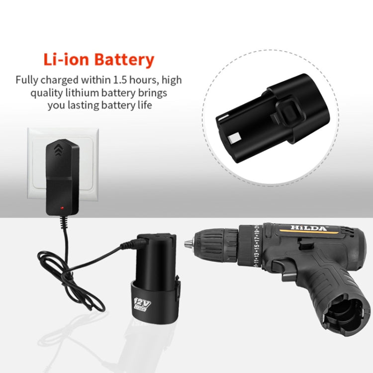 HILDA Home Power Drill 12V Li-Ion Drill With Charger And Battery, EU Plug My Store