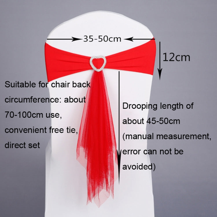 Tie-Free Stretch Chair Back Bow Chair Cover Strap Hotel Wedding Seat Back Decoration My Store