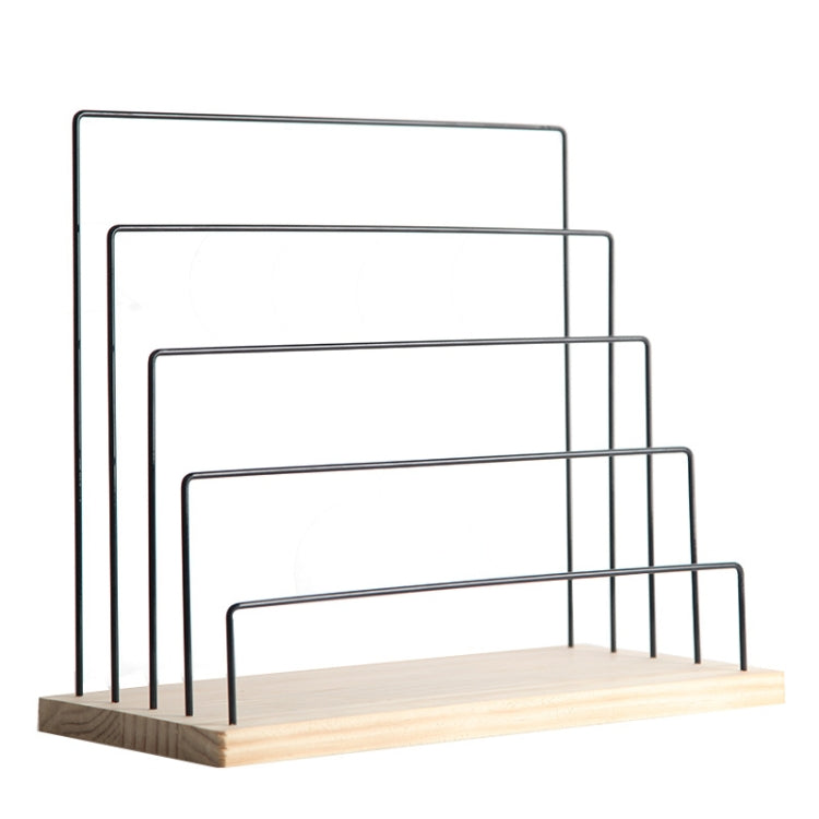 Wooden Base Iron Multi-Layer Earrings Storage Display Rack Can Hang Jewelry Display Shelf My Store