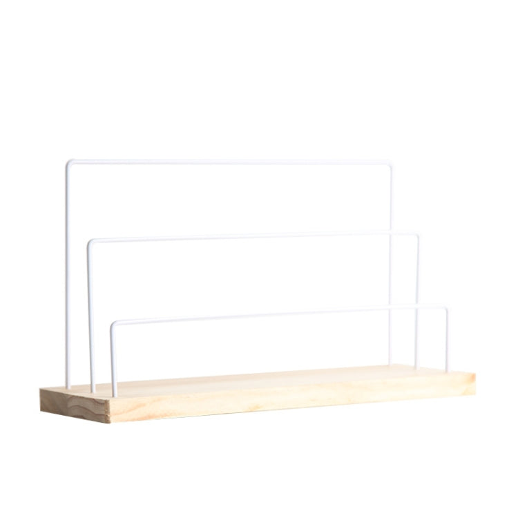 Wooden Base Iron Multi-Layer Earrings Storage Display Rack Can Hang Jewelry Display Shelf My Store