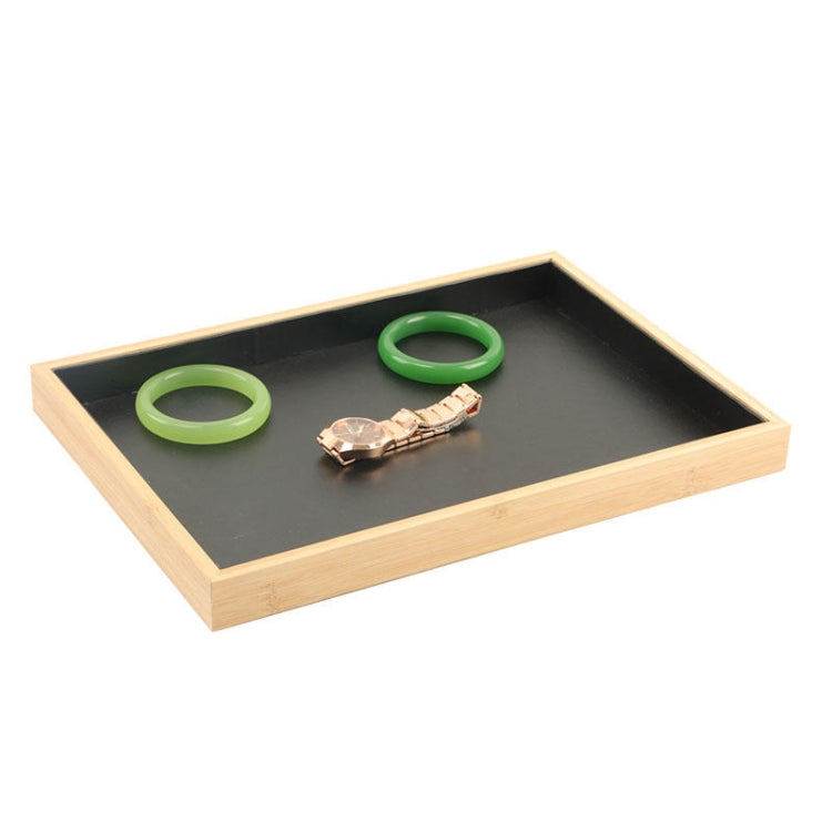 Bamboo Wood Velvet Multi-Functional Jewelry Display Tray Jewelry Storage Box Empty Tray My Store