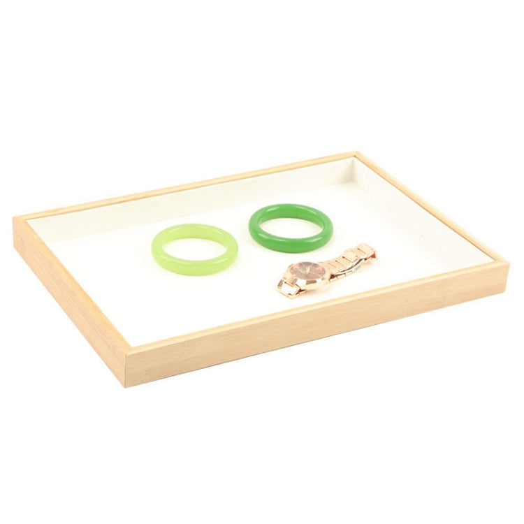 Bamboo Wood Velvet Multi-Functional Jewelry Display Tray Jewelry Storage Box Empty Tray My Store