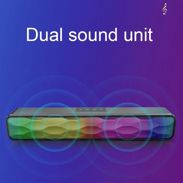 RGB Colorful Lighting Effect Desktop Long USB Wireless Bluetooth Speaker