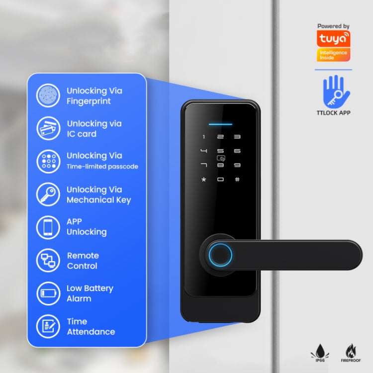 LOCSTAR C89 Smart Fingerprint Password Lock Home Indoor Door TUYA System Lock