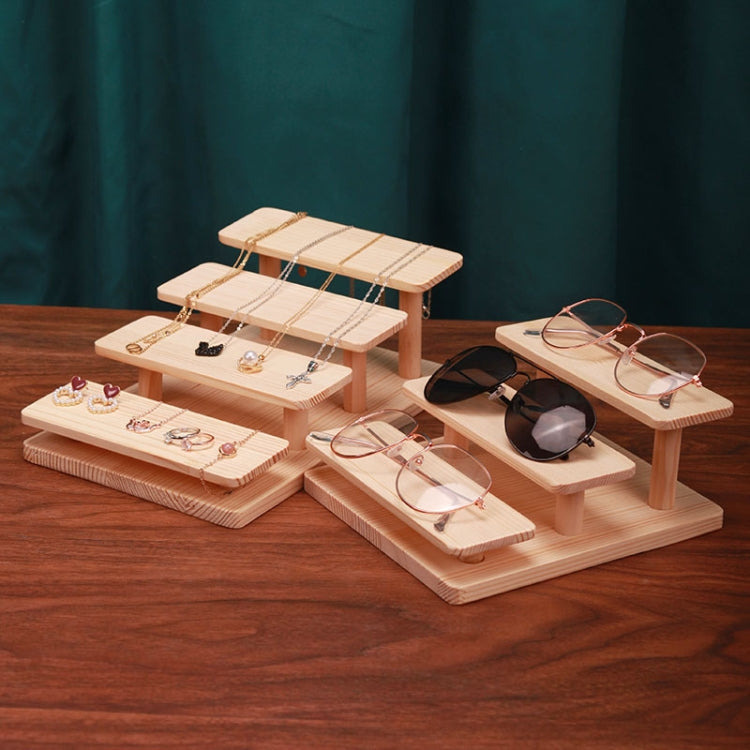 Solid Wood Splicing Eyeglasses Jewelry Display Stand Doll Hand Made Display Rack My Store