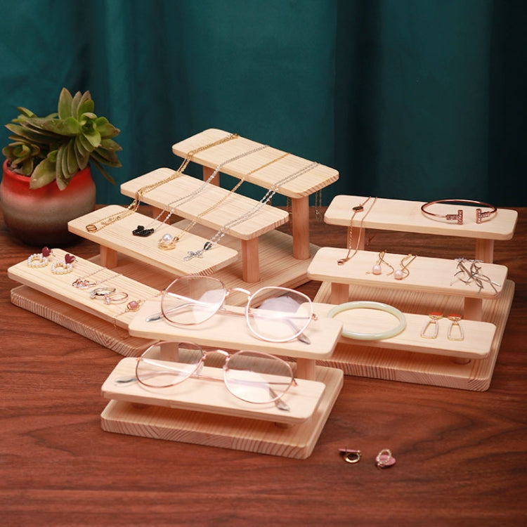 Solid Wood Splicing Eyeglasses Jewelry Display Stand Doll Hand Made Display Rack My Store