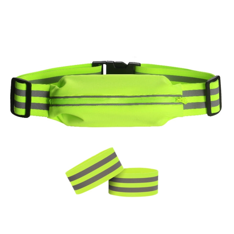 Women Men Running Bag Adjustable Reflective Waist Pouch Pack Reluova