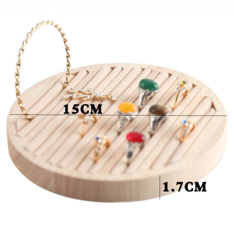 Solid Wooden Round Ring Jewelry Display Board Jewelry Bracelet Storage Tray My Store