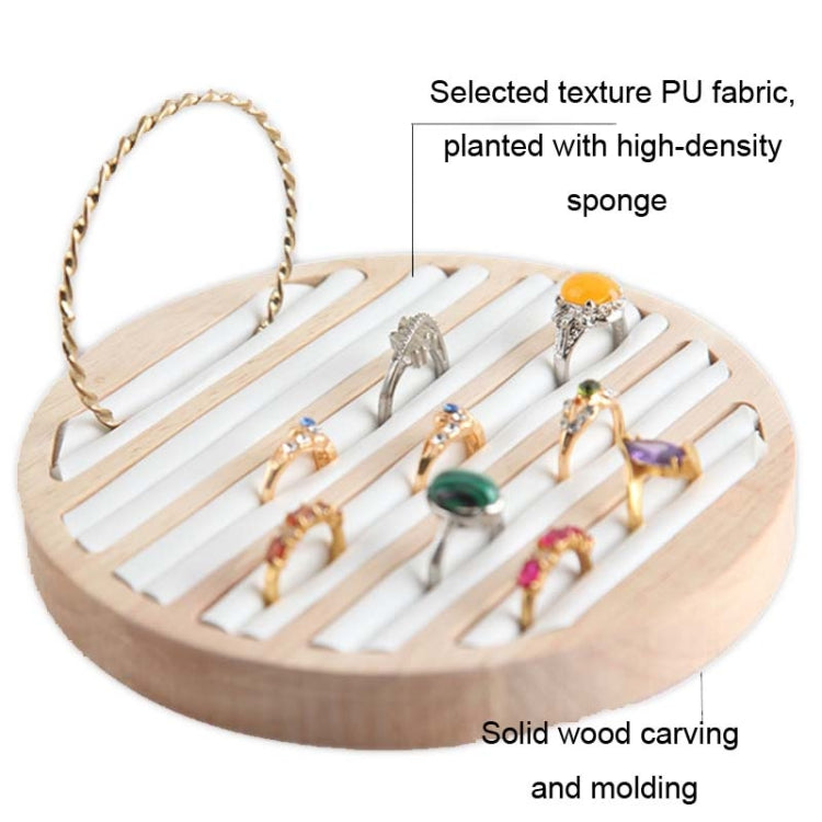 Solid Wooden Round Ring Jewelry Display Board Jewelry Bracelet Storage Tray My Store