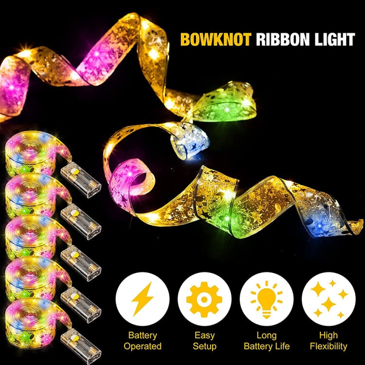 LED Christmas Tree Decoration Bronzing Ribbon Lights, Series 1 My Store