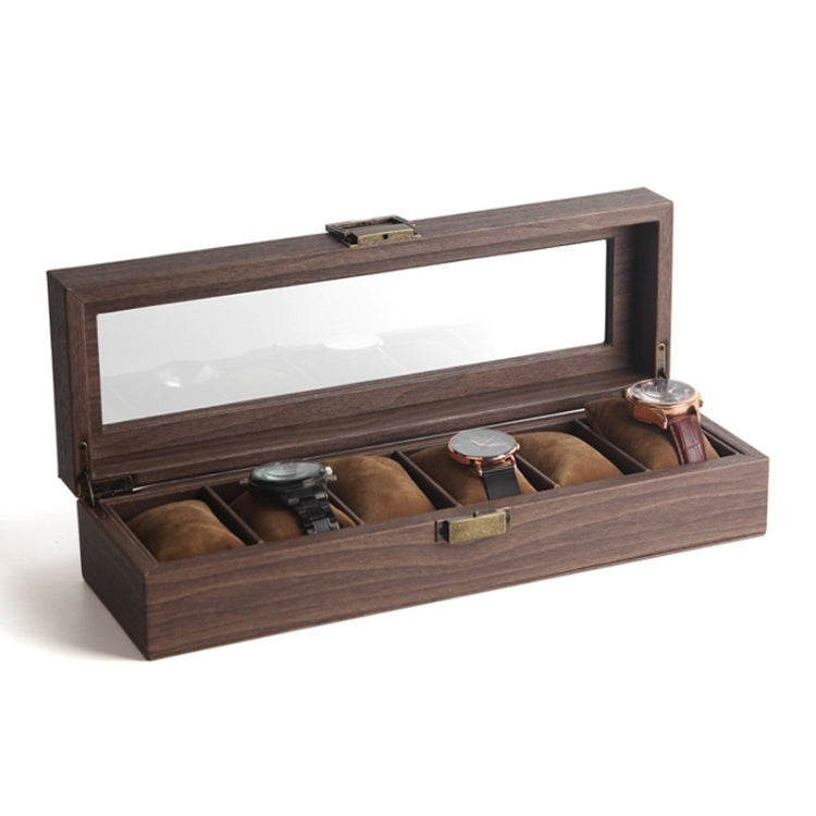 Wood Grain Leather Watch Display Box Watch Storage Case Jewelry Box