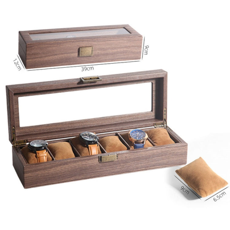 Wood Grain Leather Watch Display Box Watch Storage Case Jewelry Box