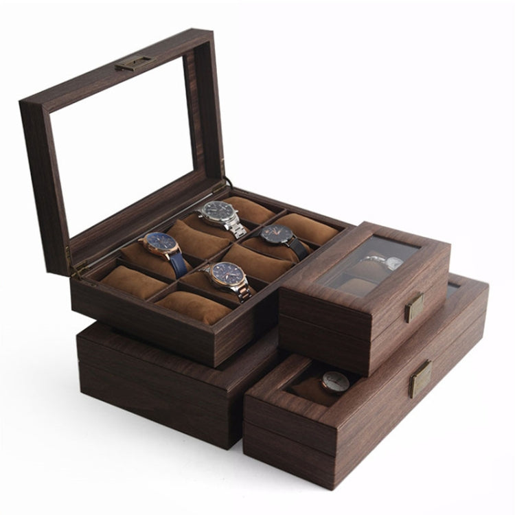 Wood Grain Leather Watch Display Box Watch Storage Case Jewelry Box