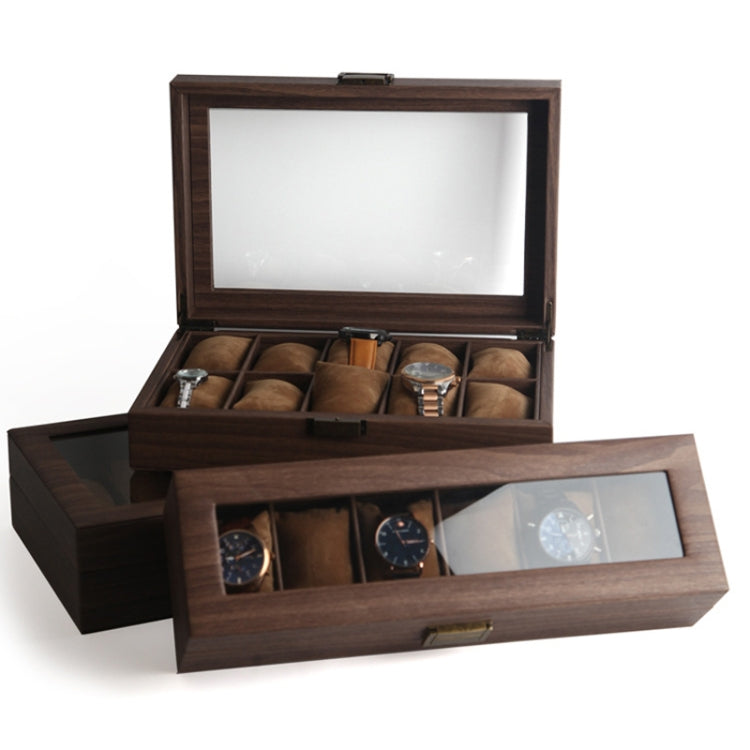 Wood Grain Leather Watch Display Box Watch Storage Case Jewelry Box