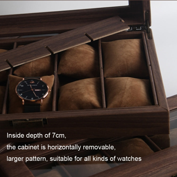 Wood Grain Leather Watch Display Box Watch Storage Case Jewelry Box