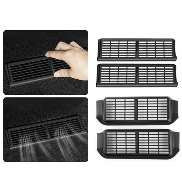 1pair Car Under-seat Vent Protection Cover Decoration Accessories