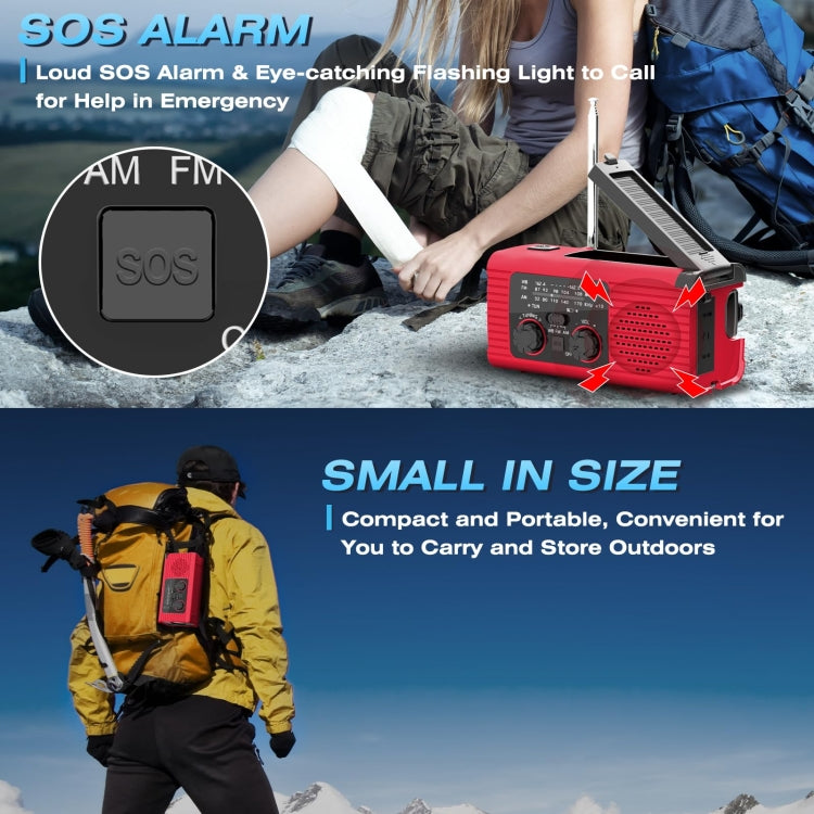 Solar Charging NOAA Emergency Weather Radio with LED Flashlight Reading Lamp, SOS Alarm Reluova