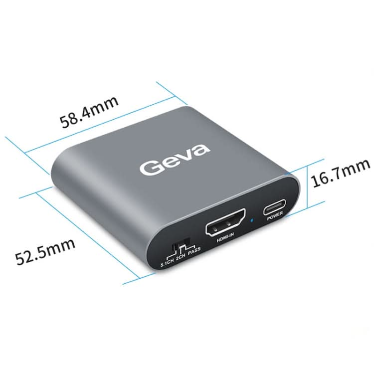 Geva SEP02 4K HDMI Audio Splitter 5.1 Optical Converter My Store