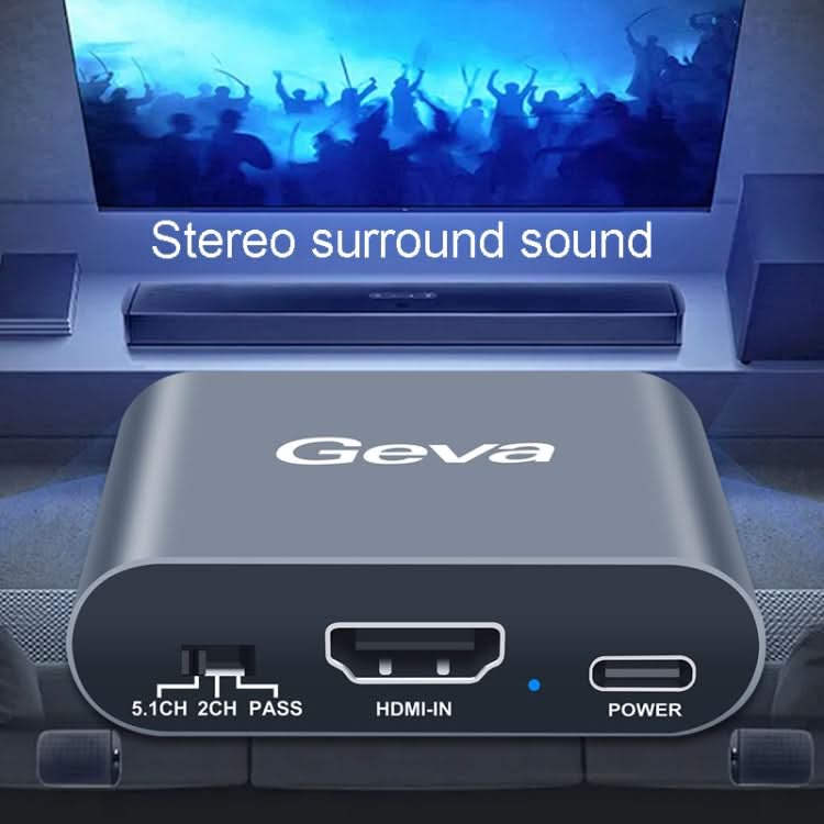 Geva SEP02 4K HDMI Audio Splitter 5.1 Optical Converter My Store