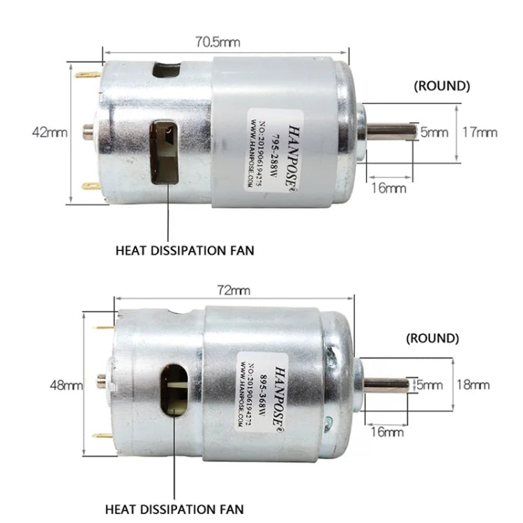 Durable Spindle DC Motor Lawn Mower Motor