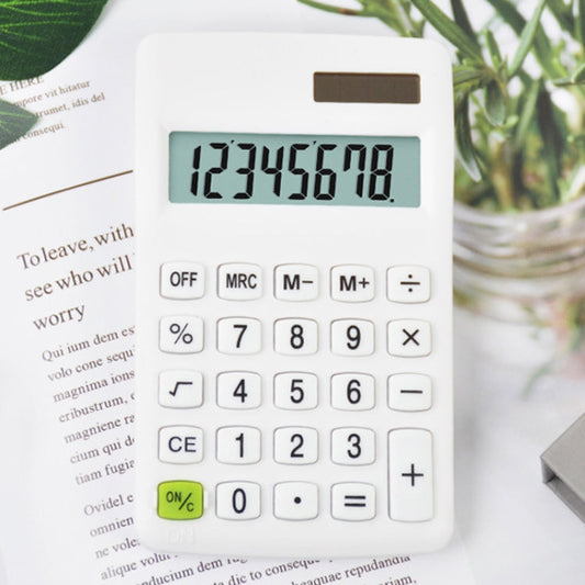 8-digit Candy Colored Solar Calculator Multifunctional Mini Student Electronic Calculator