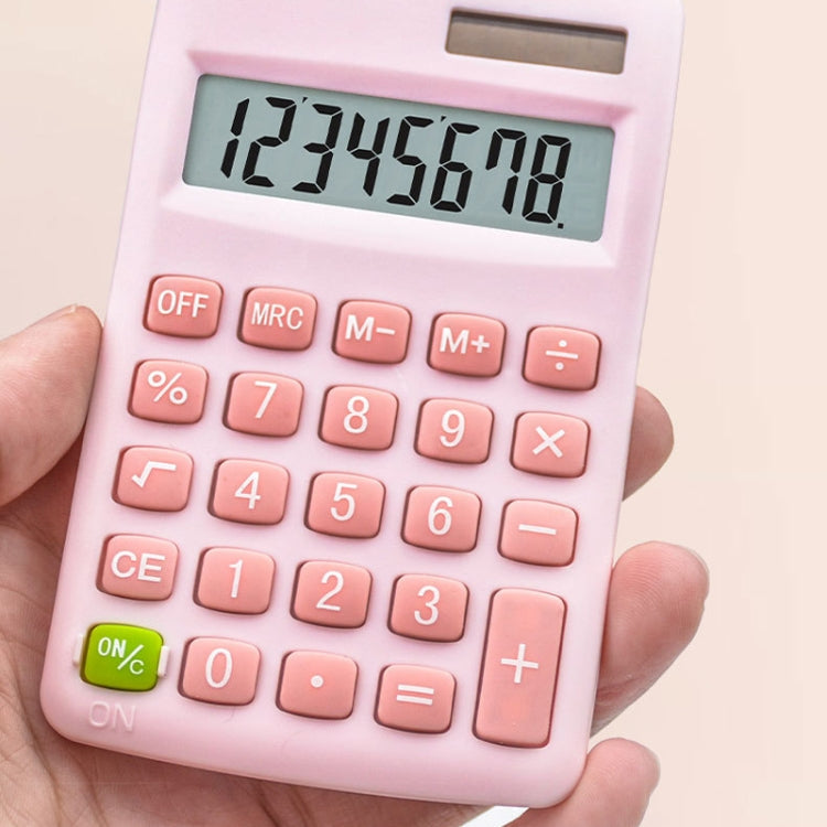 8-digit Candy Colored Solar Calculator Multifunctional Mini Student Electronic Calculator My Store