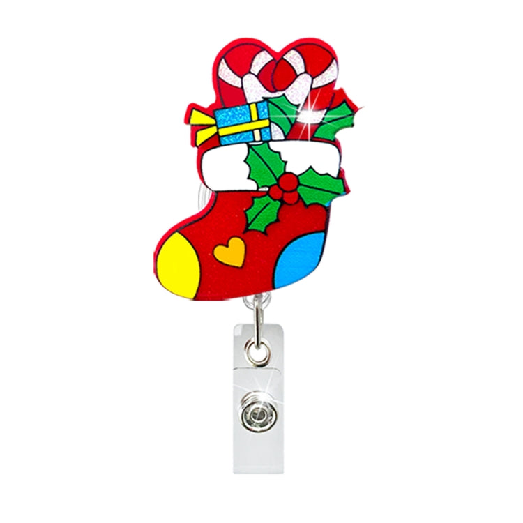 68cm Christmas Cartoon Pull Badge Reel Rotatable Certificate Buckle