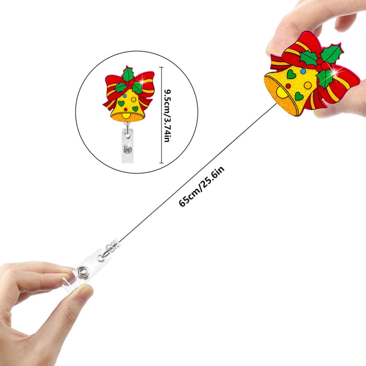 68cm Christmas Cartoon Pull Badge Reel Rotatable Certificate Buckle My Store