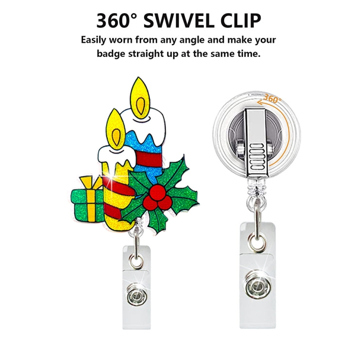 68cm Christmas Cartoon Pull Badge Reel Rotatable Certificate Buckle My Store