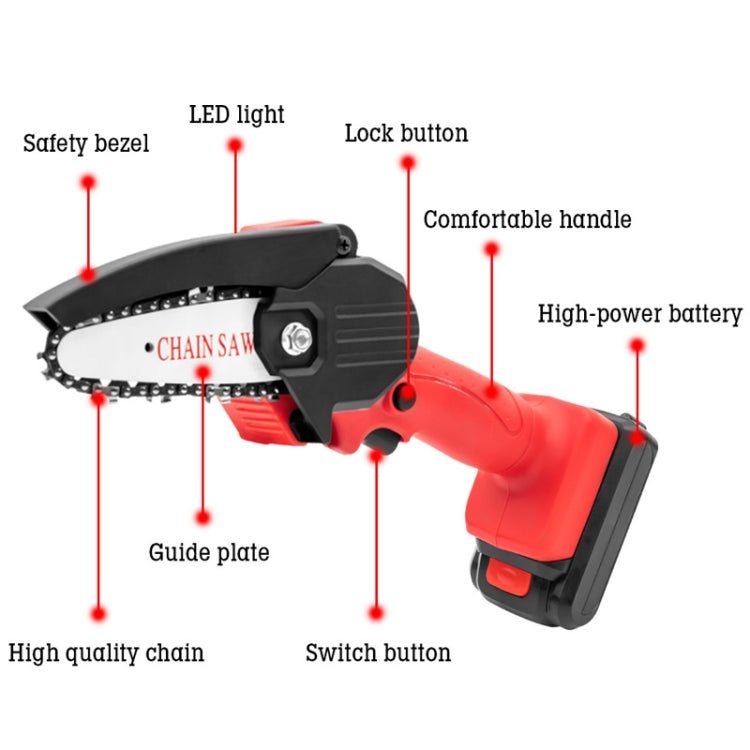 HILDA Rechargeable Cordless Mini Electrical Chain Saw Logging Tools Plastic Package My Store