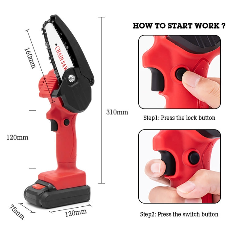 HILDA Rechargeable Cordless Mini Electrical Chain Saw Logging Tools Plastic Package