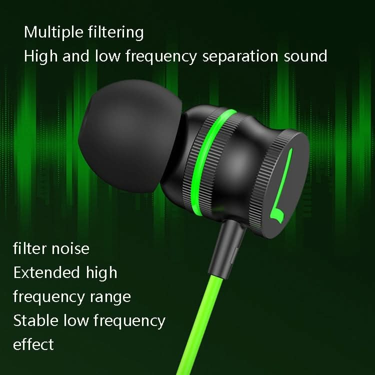 TS6600A 3.55mm Round Hole In-Ear Heavy Bass In-Line Gaming Earphones