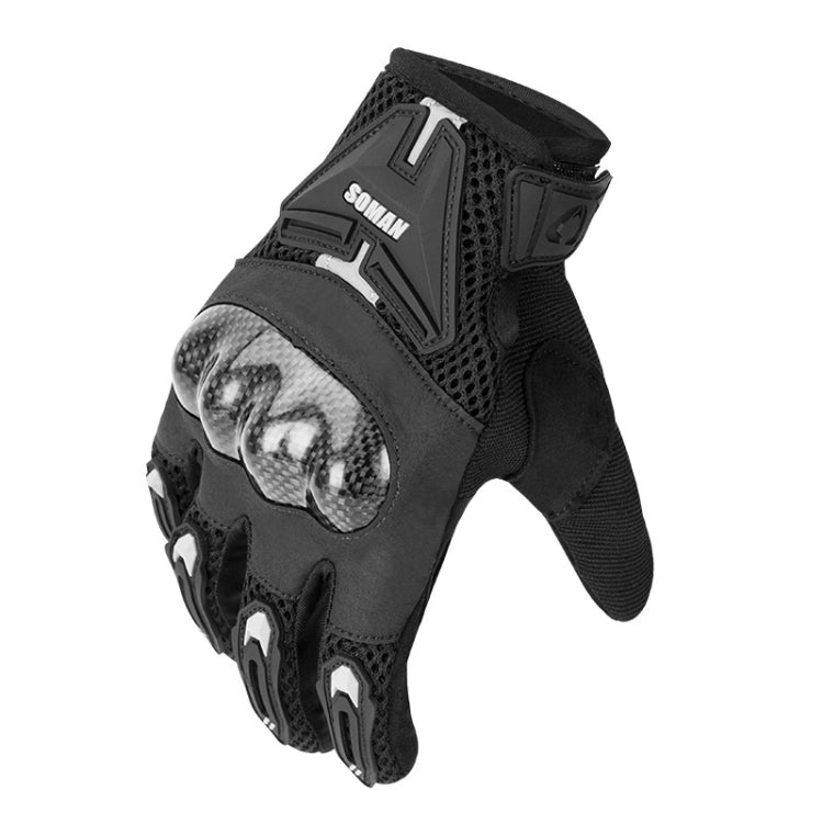 SOMAN Motorcycle Riding Anti-fall Breathable Anti-slip Carbon Fiber Gloves Reluova