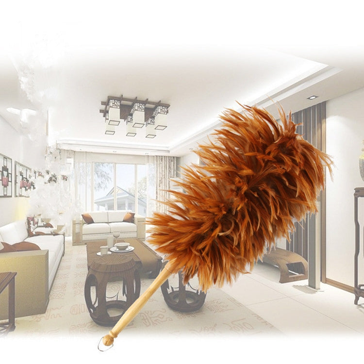 Thickened Natural Feather Duster Wooden Handle Dust Duster Home Car Dust Collector