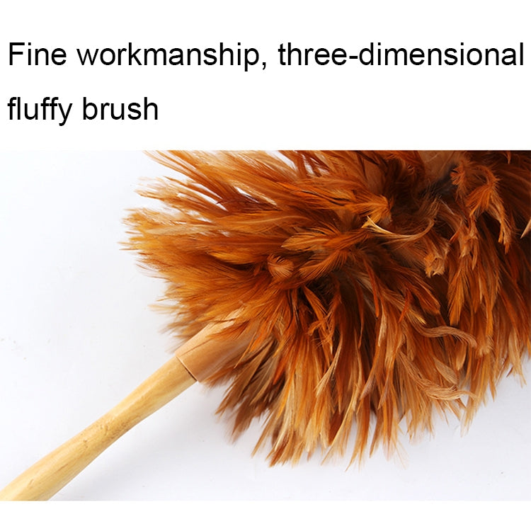 Thickened Natural Feather Duster Wooden Handle Dust Duster Home Car Dust Collector