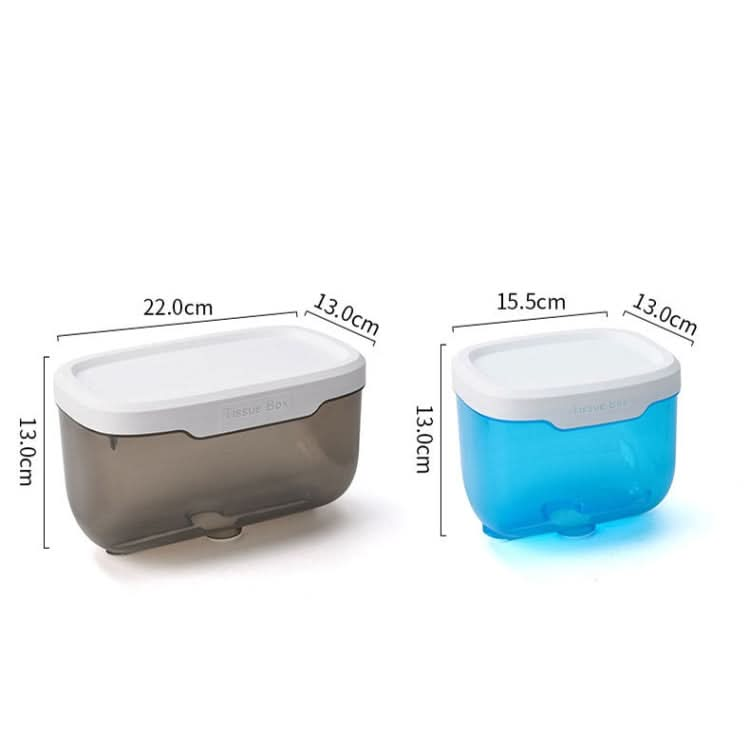 Punch-free Bathroom Transparent Waterproof Tissue Box Toilet Wall-mounted Storage Rack